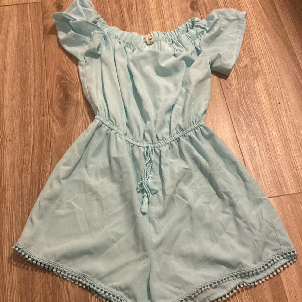 Blue romper. Worn twice. Like new. Light weight.